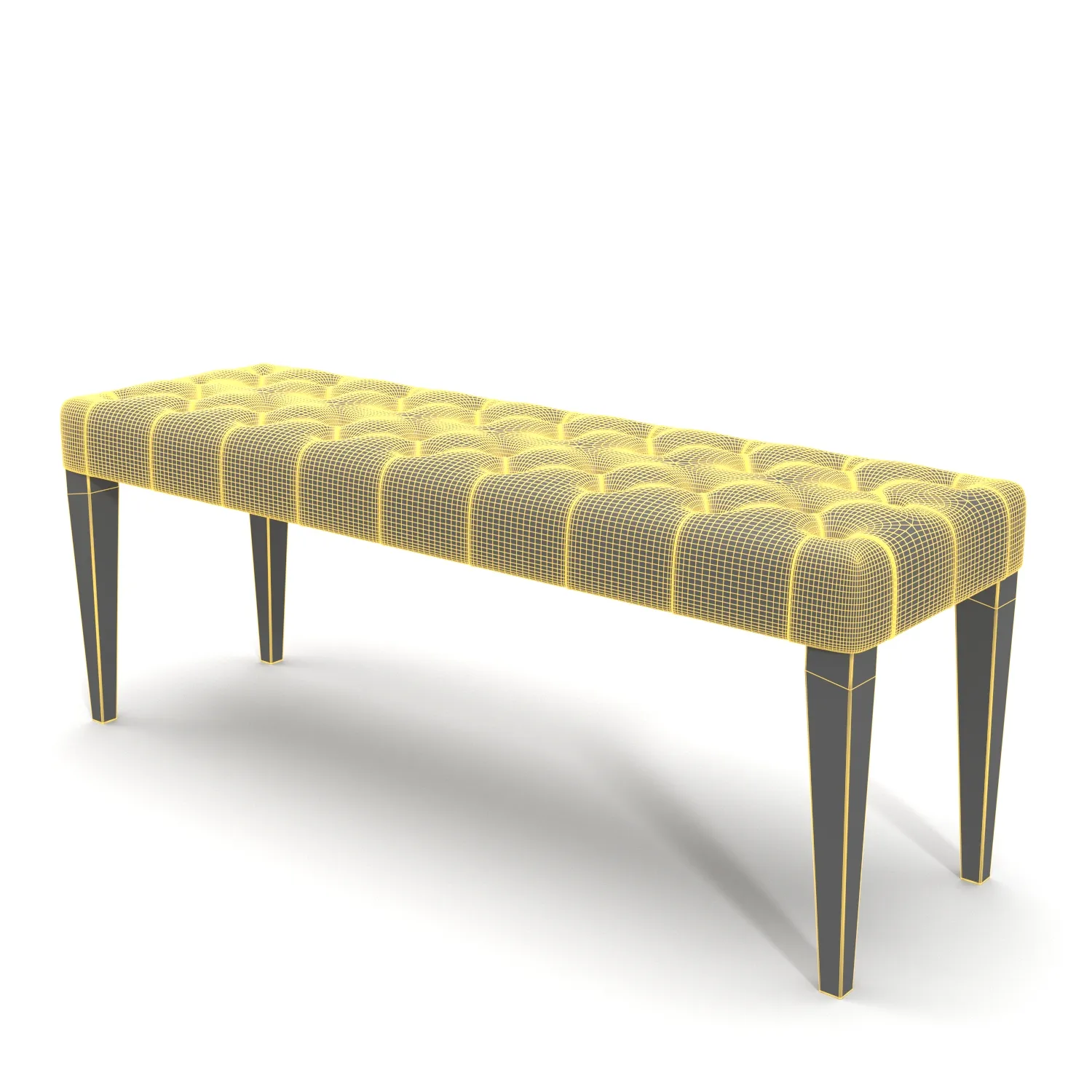 Helaena Velvet Upholstered Bench 3D Model_07